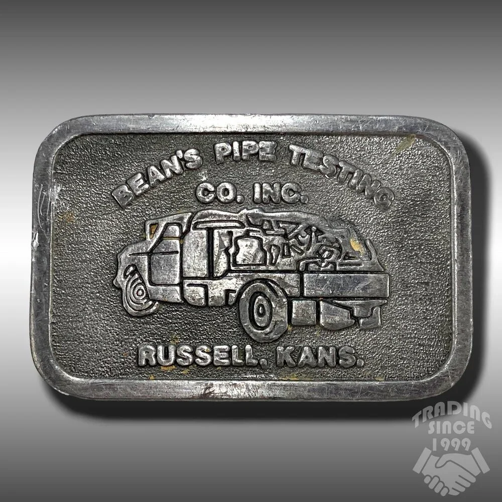 Belt Buckle Bean's Pipe Testing Co, Inc. Russell, Kansas Made By Hit‎ Line USA